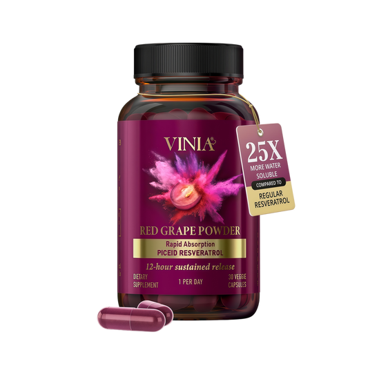 VINIA Blood Flow | Piceid Resveratrol Capsules | Vegan, Non-GMO, 30 Count