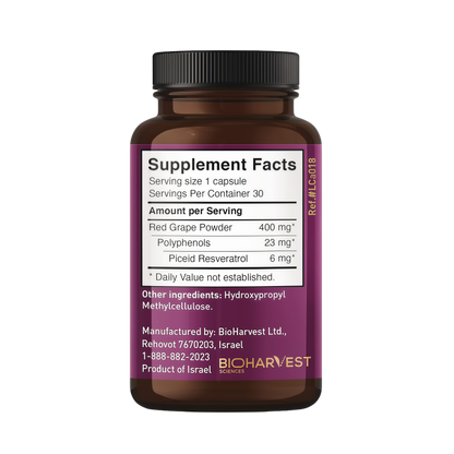 VINIA Blood Flow | Piceid Resveratrol Capsules | Vegan, Non-GMO, 30 Count